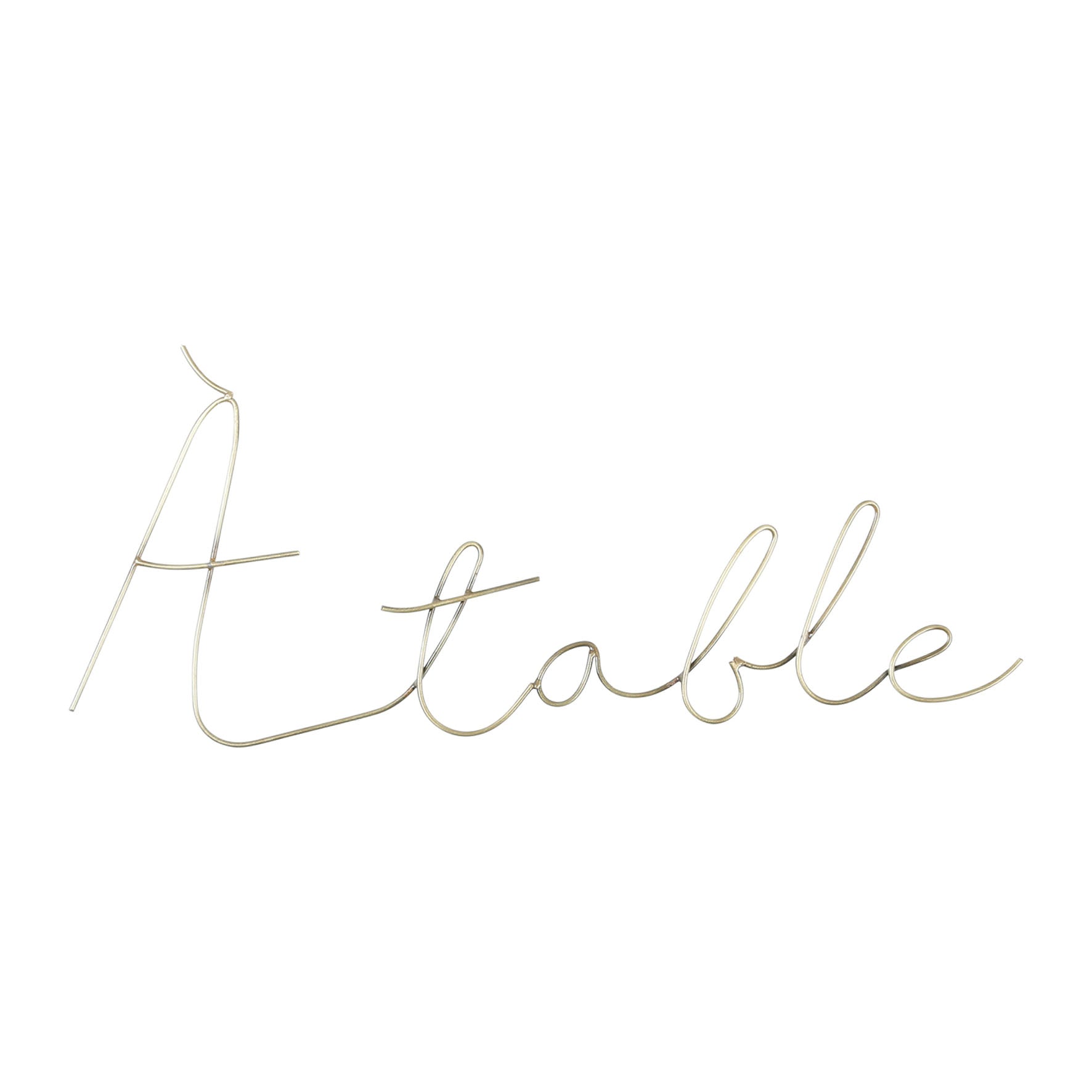 Decorative writing A' Table