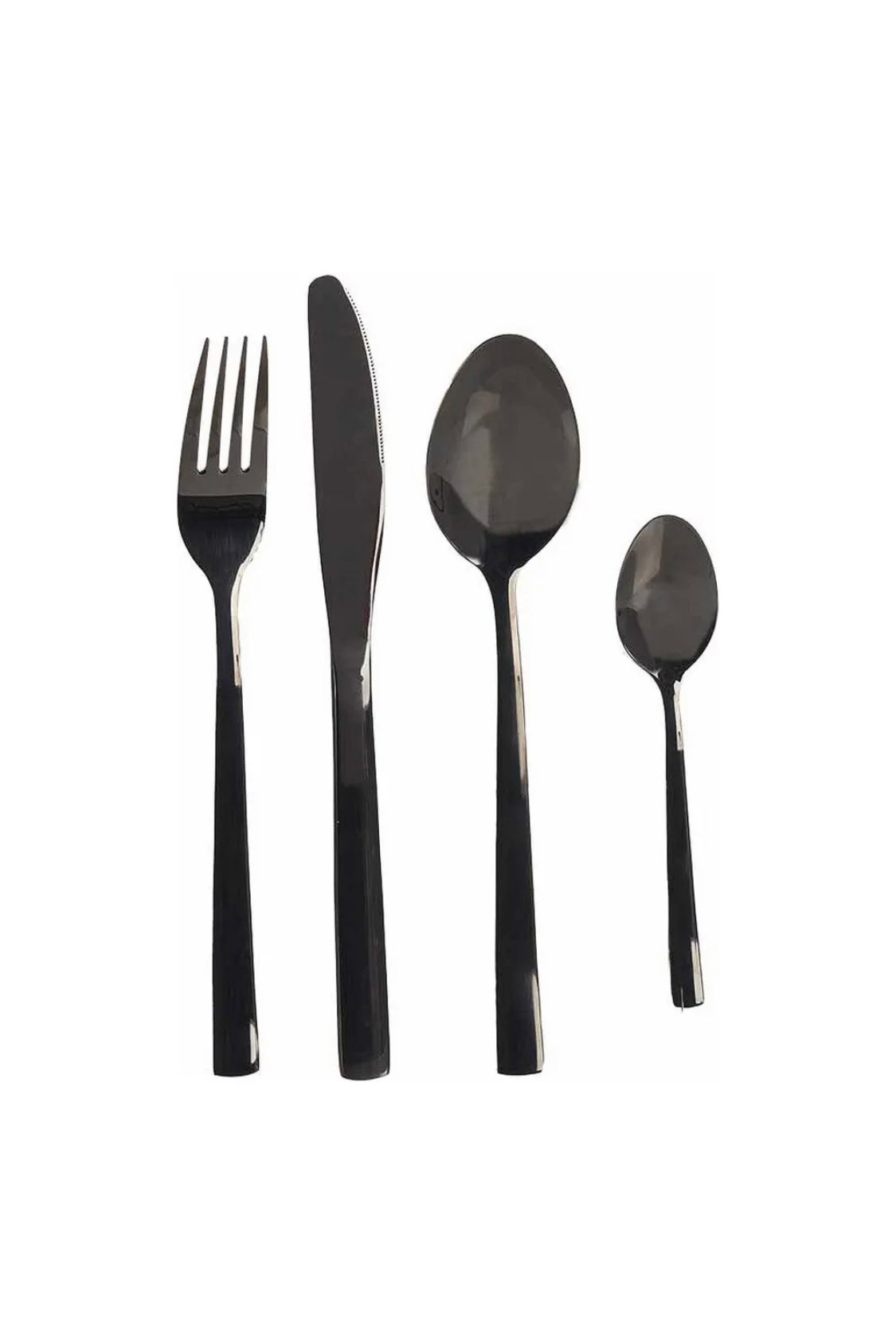 Black Cutlery Set in Stainless Steel